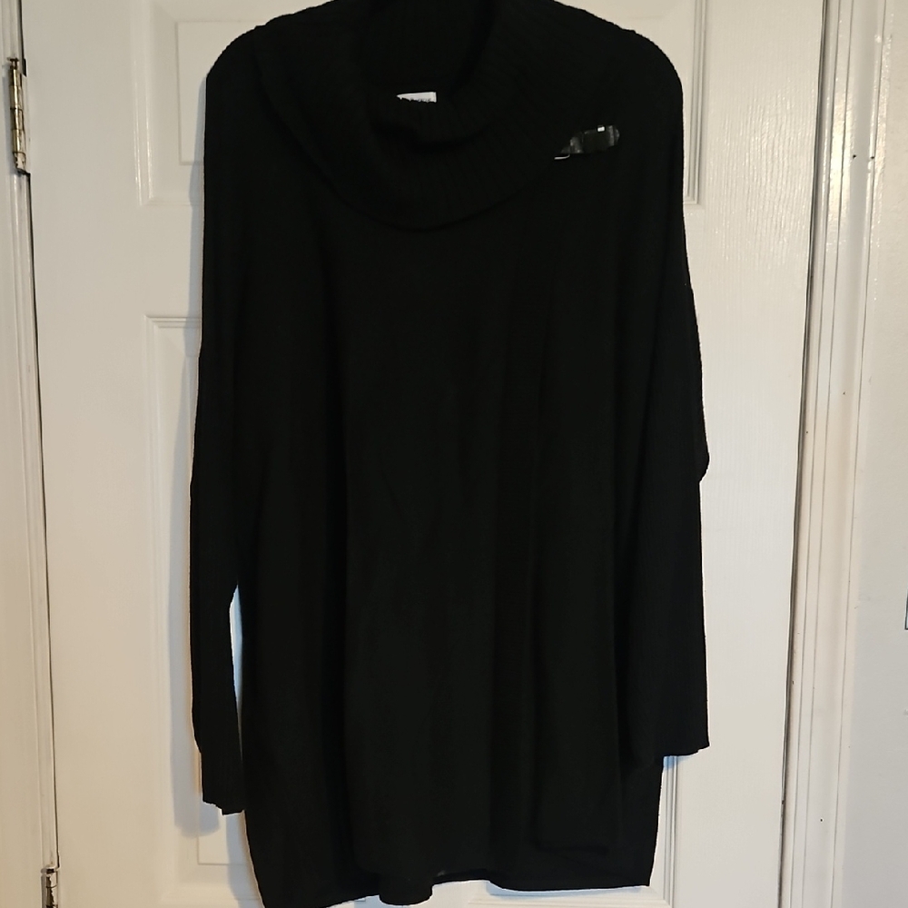 Black Cowl Neck Sweater Dress